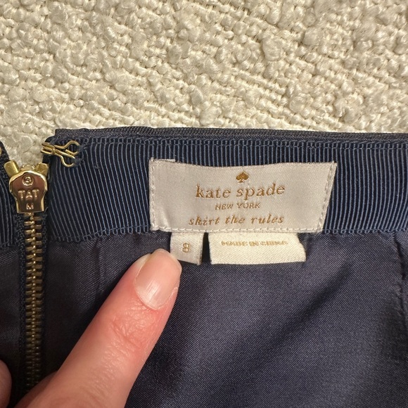Navy Polka Dot Skirt - Kate Spade - Picture 6 of 10